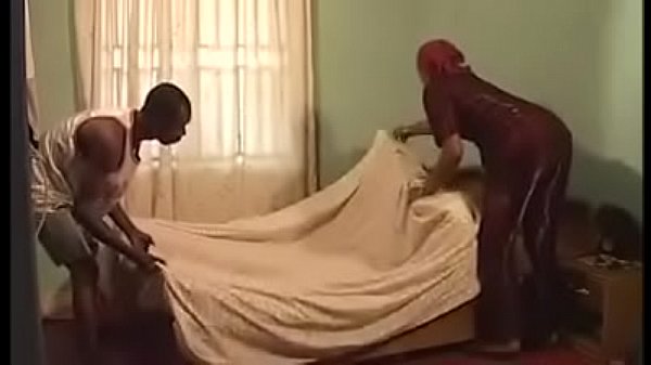 Wife caught on bed with another man.