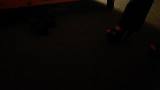 Walking on High Heel Plateau Sandals