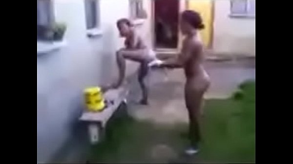Nigeria School of Health Students Take Bath Outside