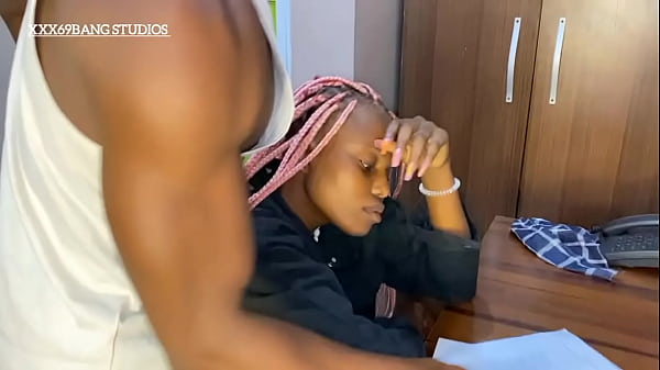 Hardcore threesome with my home tutor and horny step bro ( full video on Red):