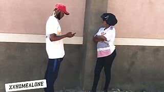 Anal fuck with a street hookup girl. I Slide my Big cock into her ass.