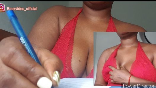 Oh my Goodness she can’t concentrate to study, feeling horny, need you here