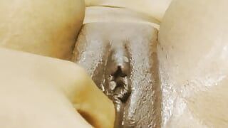 She cum from her ass and pussy cum girl moaning  very loud